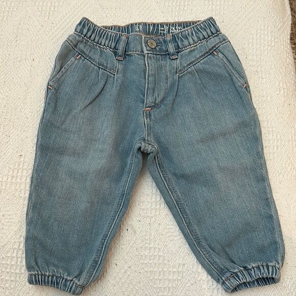 Gap Baby 100% Organic Cotton Bubble Jeans with Washwell - Picture 1 of 3